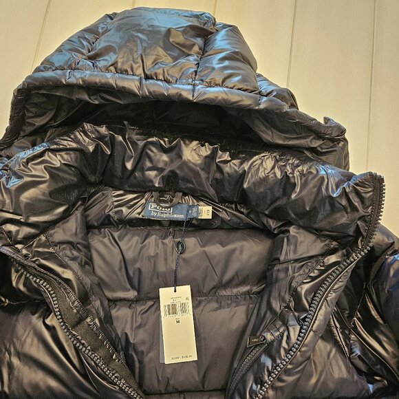 Polo Ralph Lauren Decker Glossed Navy Down Jacket - Picture 3 of 9